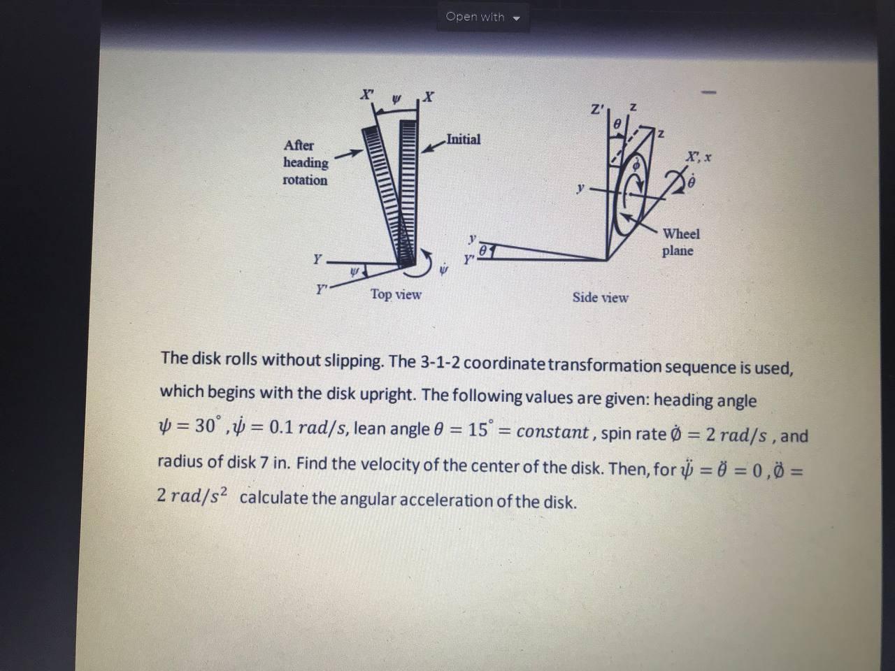 Solved Open with Initial After heading rotation X', X y | Chegg.com