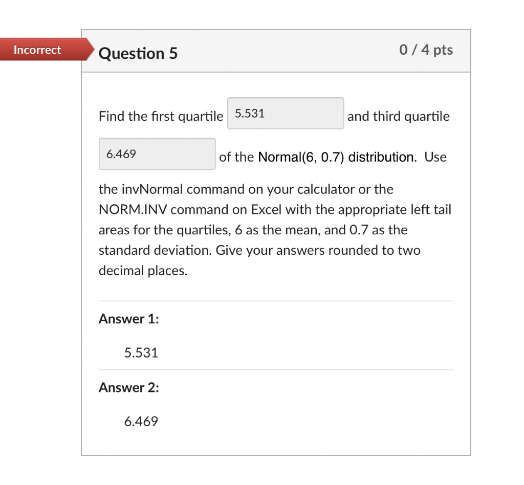 Solved Find The First Quartile And Third Quartile Of The | Chegg.com