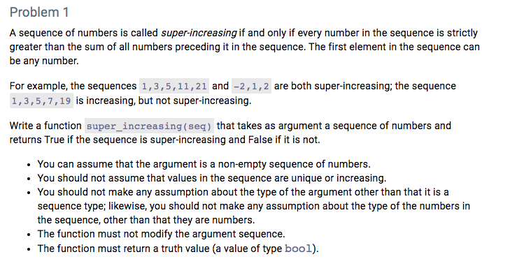 Solved Problem 1 A sequence of numbers is called | Chegg.com
