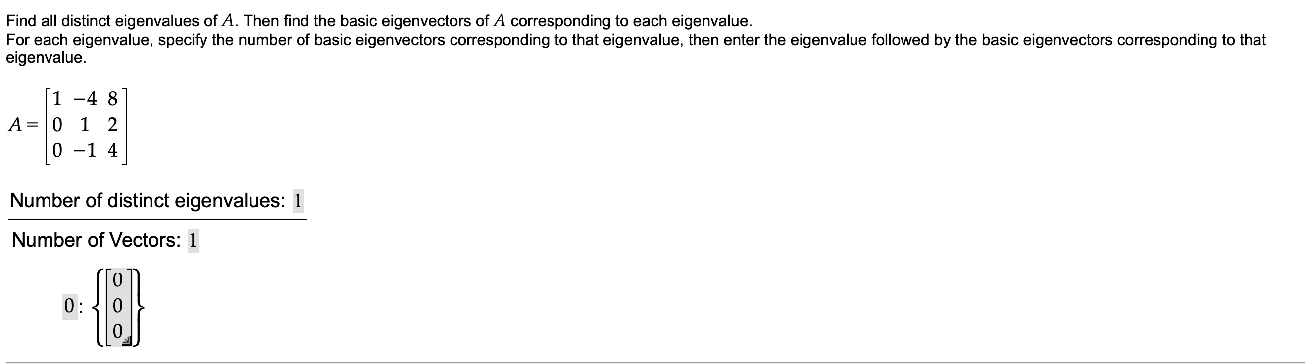 Distinct Eigenvalues Solved Find all distinct eigenvalues of A. Then find the | Chegg.com