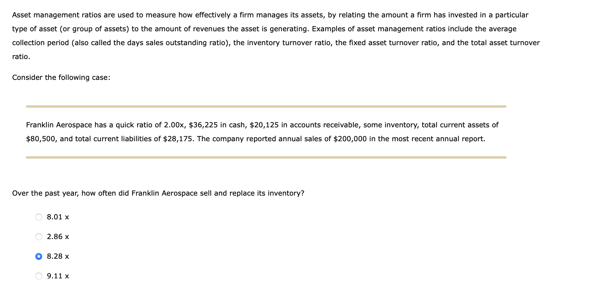 Solved Asset management ratios are used to measure how