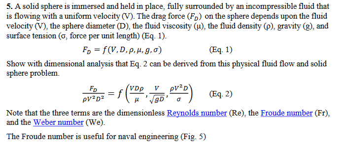 Solved 5. A solid sphere is immersed and held in place, | Chegg.com