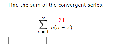 how to find the sum of an infinite convergent series