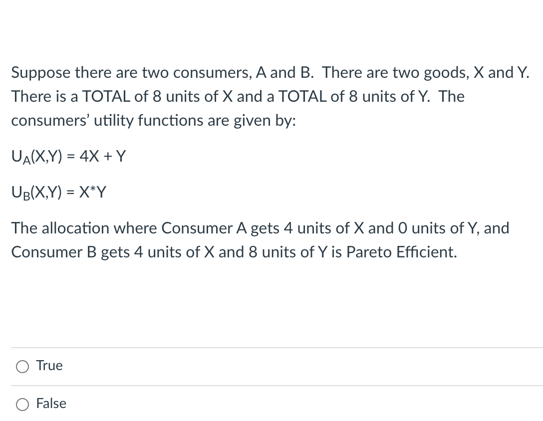 Solved Suppose There Are Two Consumers, A And B. There Are | Chegg.com