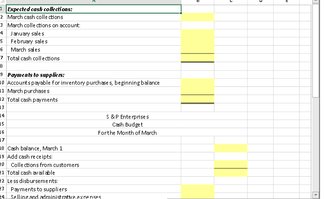 Solved 1. Prepare a sales budget, Induding a schedule of | Chegg.com