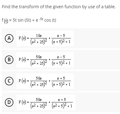 Solved a.) Express the transform of the given expression in | Chegg.com