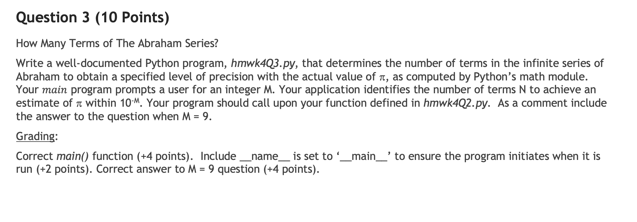 Solved Question 3 (10 Points) How Many Terms of The Abraham | Chegg.com