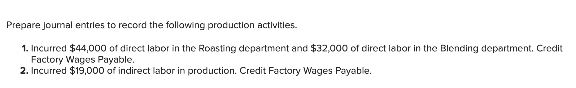 Solved Journal entry worksheet Record direct labor incurred Chegg com
