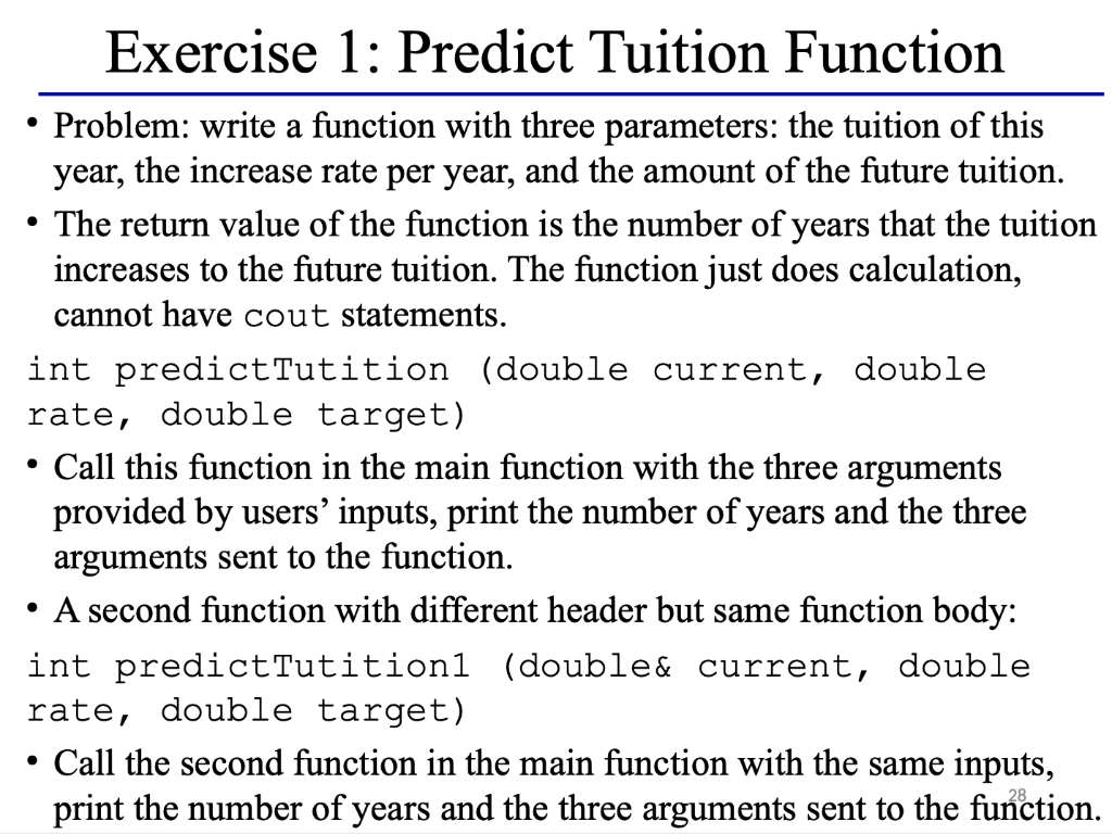 Solved - Problem: write a function with three parameters: | Chegg.com