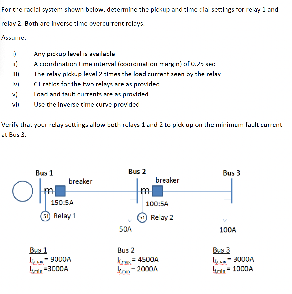Solved For the radial system shown below, determine the