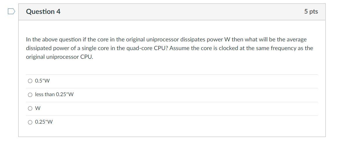 Solved Question 4 5 pts In the above question if the core in | Chegg.com