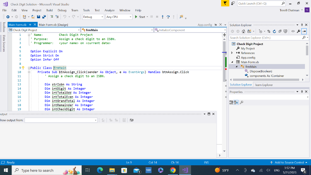 Solved in this exercise you modify the check digit | Chegg.com