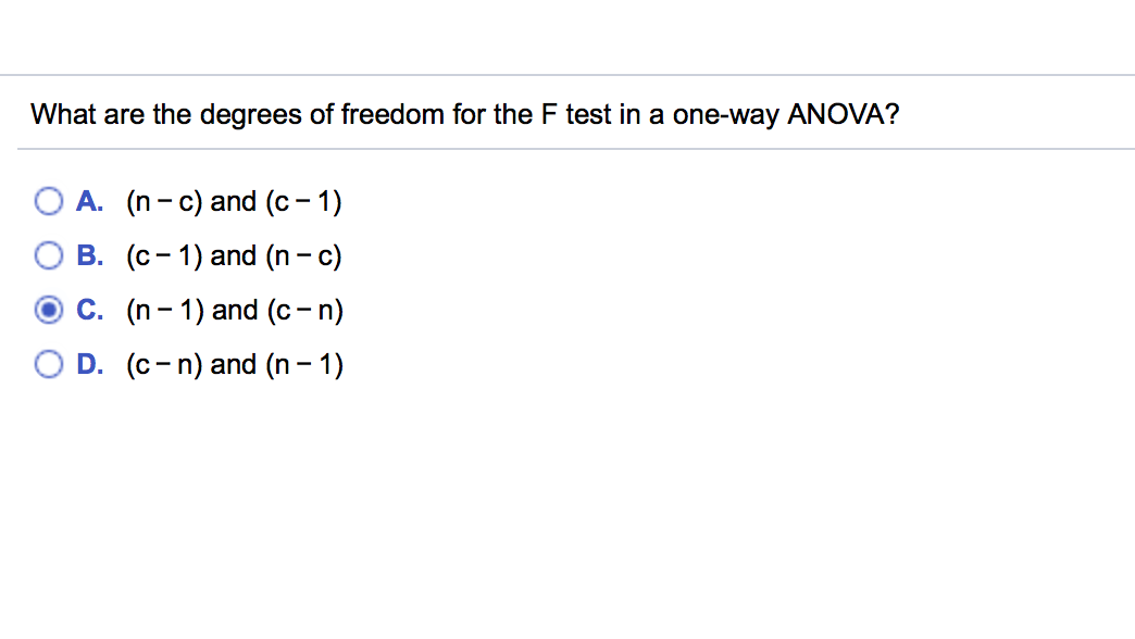 Solved What Are The Degrees Of Freedom For The F Test In A​ | Chegg.Com