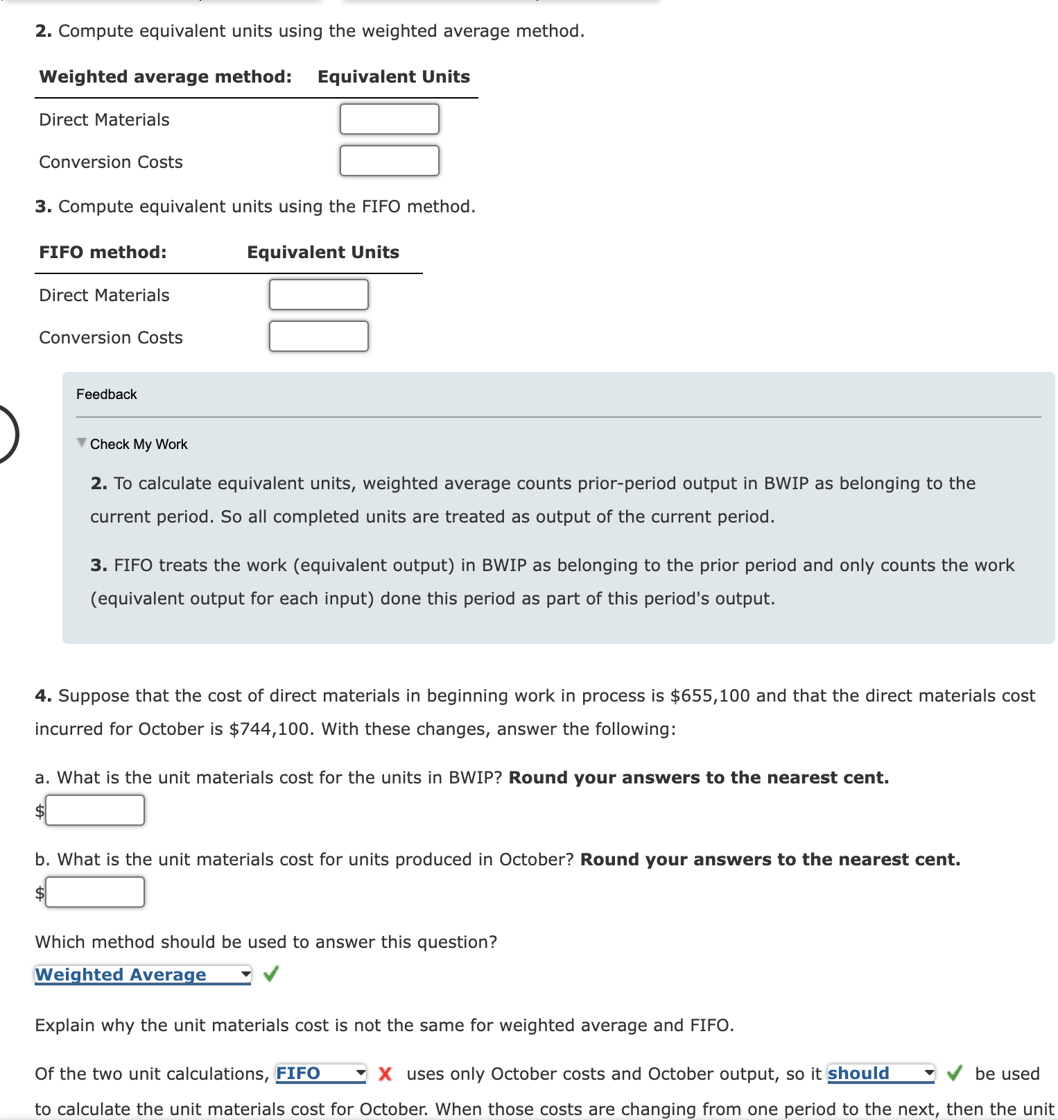 Solved Weighted Average Method, FIFO Method, Physical Flow, | Chegg.com