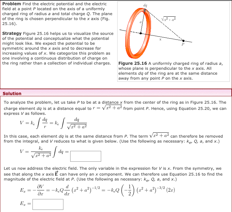 Solved 44 Problem Find the electric potential and the | Chegg.com