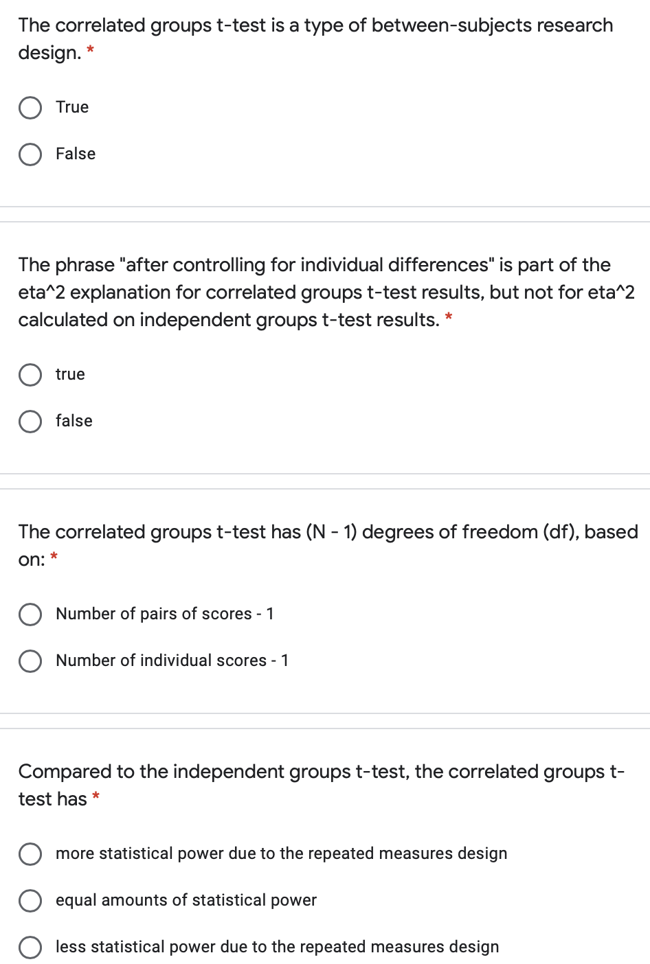 1 group t-test research question