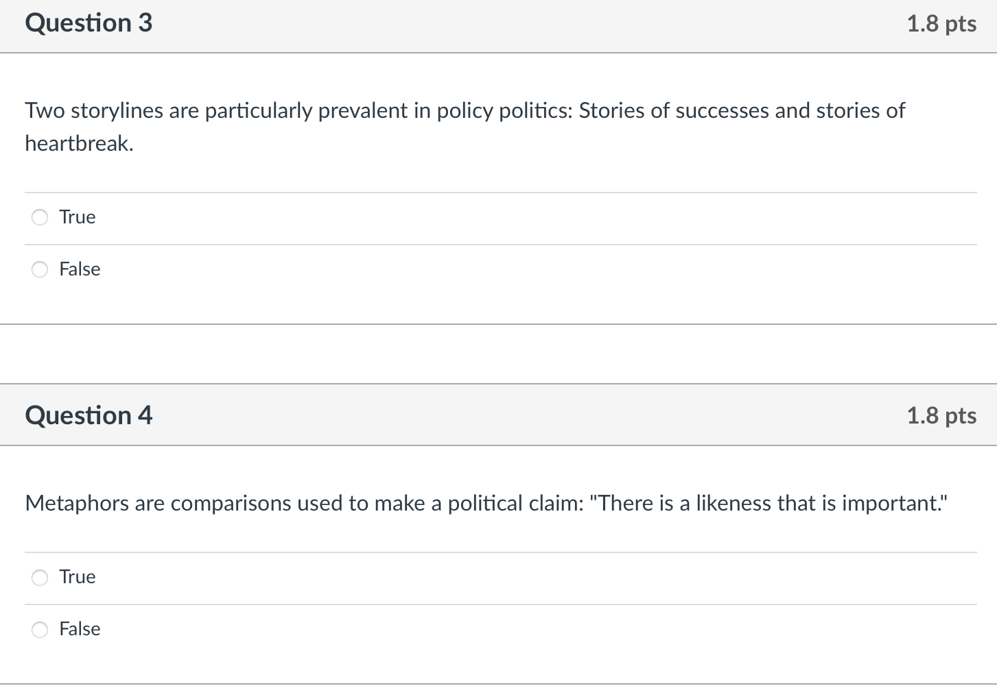 Two storylines are particularly prevalent in policy