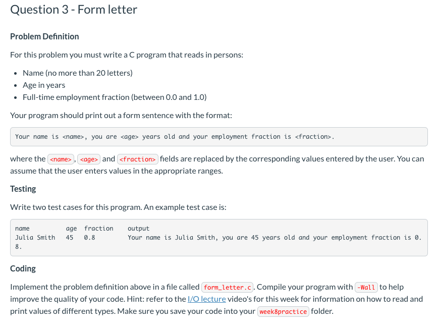 Solved Problem Definition For this problem you must write a | Chegg.com