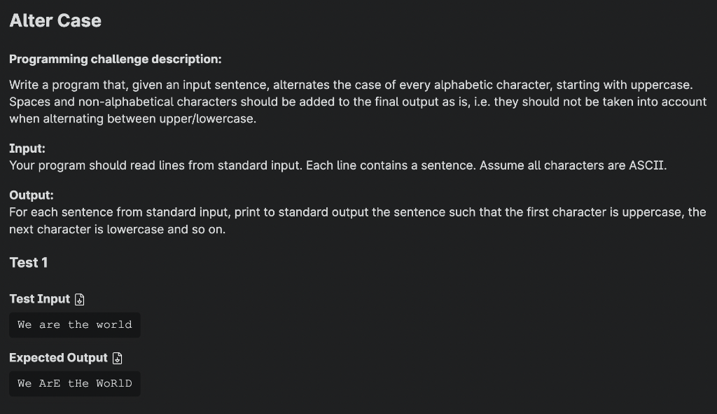 Solved Test 2 Test Input (i) this is some code Expected | Chegg.com image.