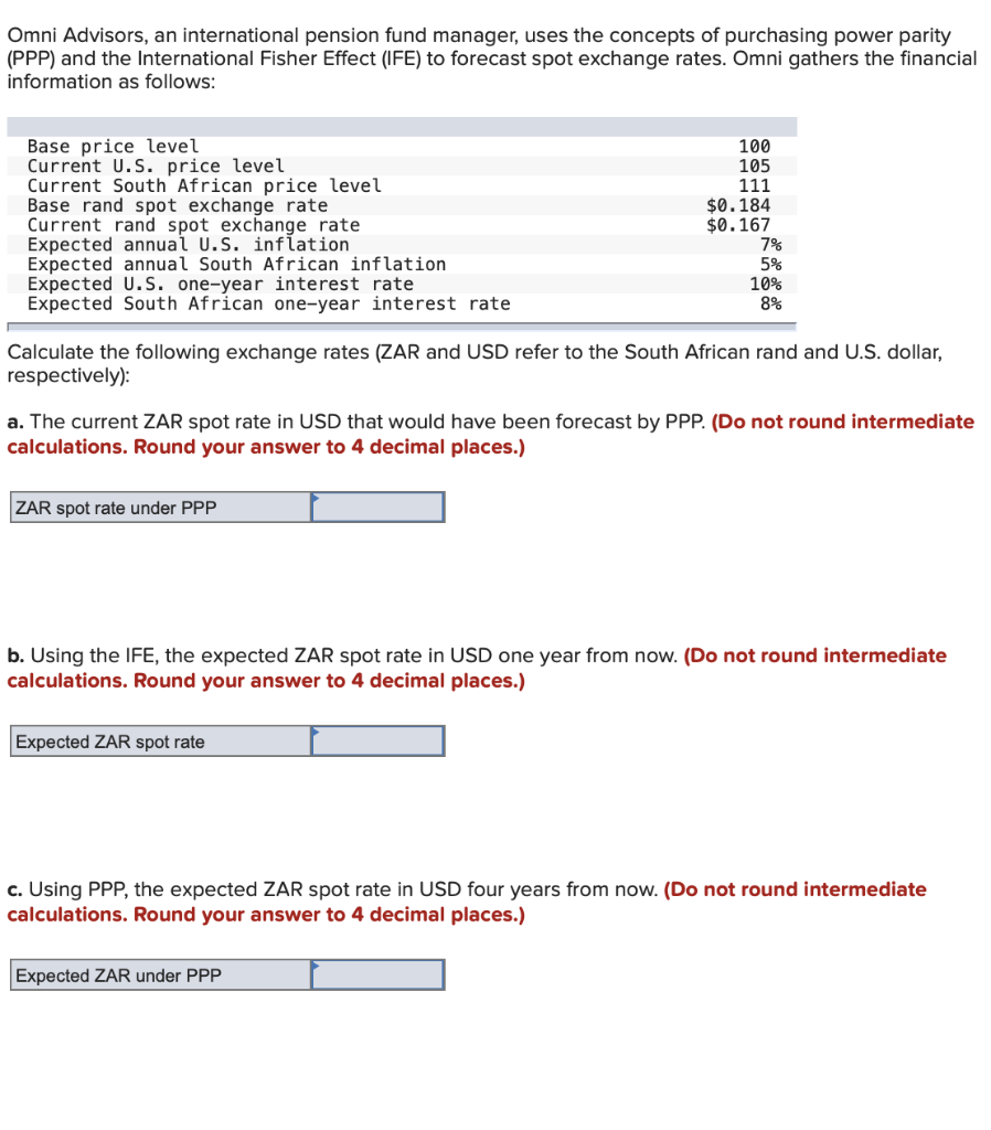 Solved Omni Advisors, an international pension fund manager,