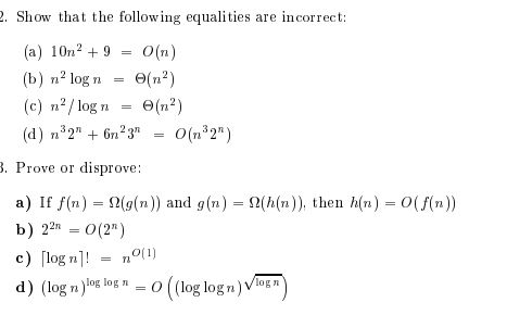 Solved 2 Show That The Following Equalities Are Incorrec Chegg Com