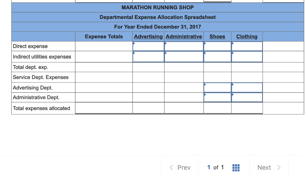 Solved Marathon Running Shop has two service departments | Chegg.com