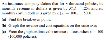 Solved An insurance company claims that for x thousand | Chegg.com