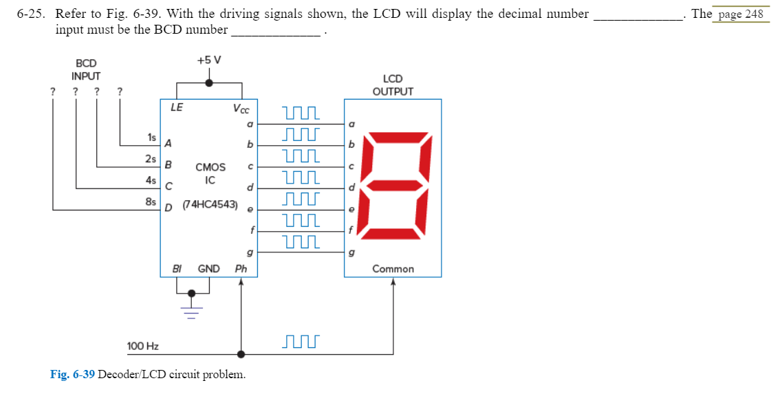 Solved 6-25. Refer to Fig. 6-39. With the driving signals | Chegg.com