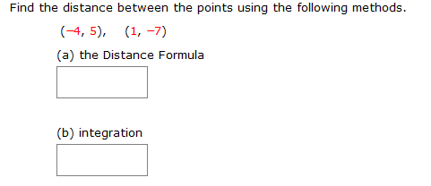 Solved Find the distance between the points using the | Chegg.com