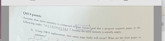 Solved 6 ï Given That Main Memory Is Composed Of Four Page Chegg Solved 6 ï Given That Main Memory Is Composed Of Four Page Chegg