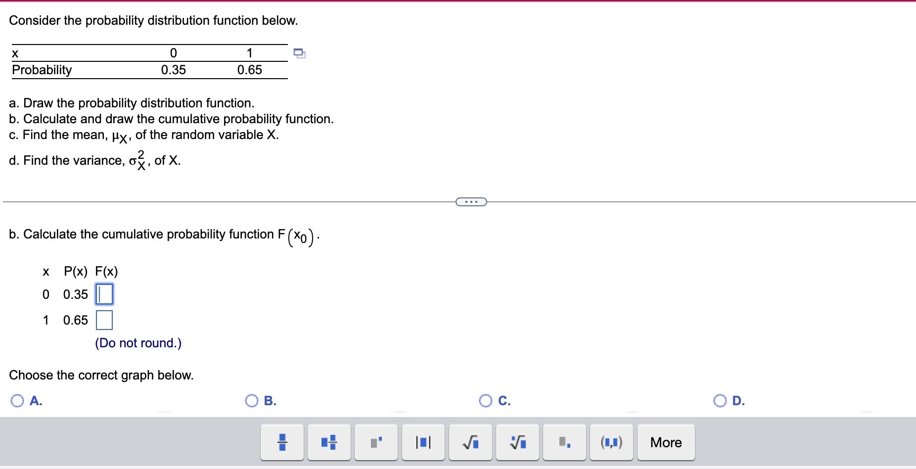 Solved Consider The Probability Distribution Function Below. | Chegg.com