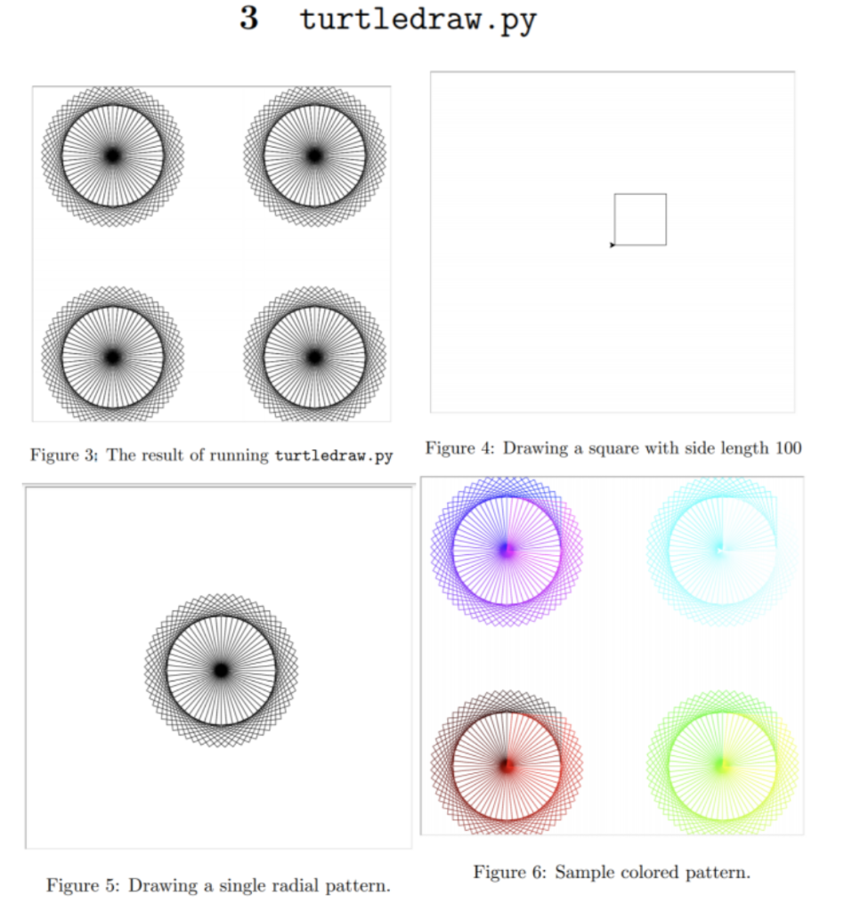 Goal: Write a program turtledraw.py that creates a | Chegg.com