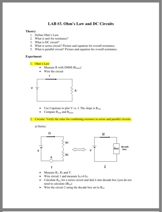 Series And Parallel Circuits Ohm S Law - Circuit Diagram