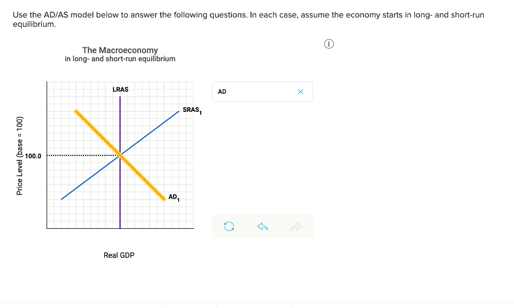 Solved Use The AD/AS Model Below To Answer The Following | Chegg.com