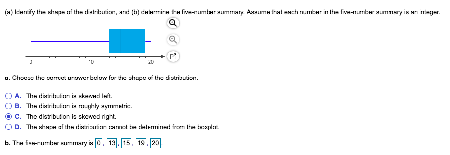 Solved (a) Identify the shape of the distribution, and (b) | Chegg.com