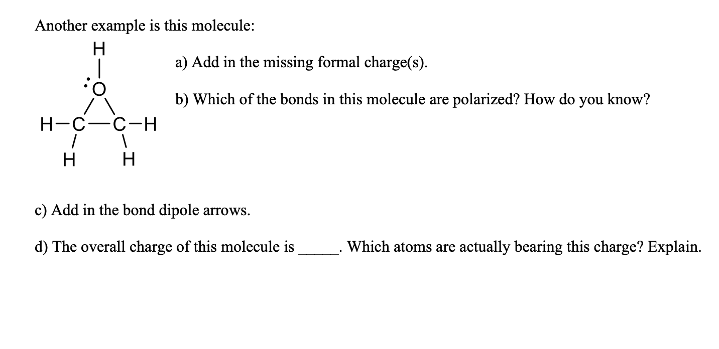 Another example is this molecule: a) Add in the | Chegg.com