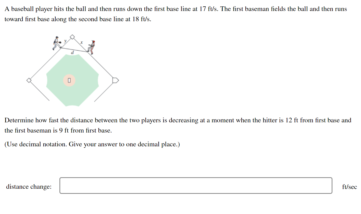 Solved A baseball player hits the ball and then runs down