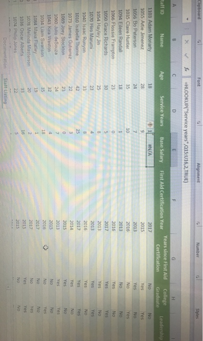 Solved: EXCELIn cell E2, enter a formula using the HLOOKUP