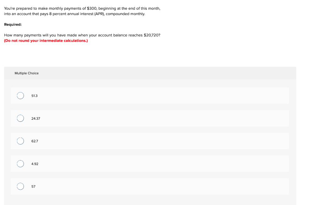 Solved You're prepared to make monthly payments of 300,