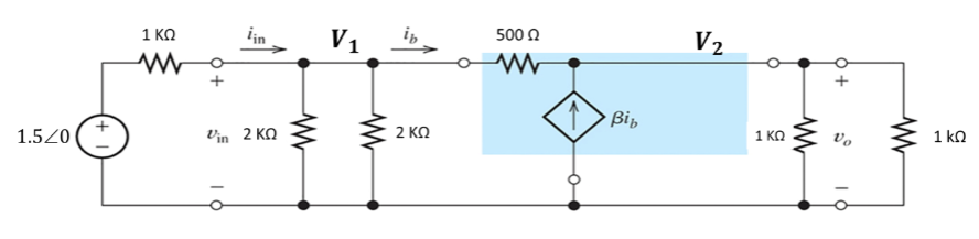 Solved Use node analysis in the given circuit with a current | Chegg.com
