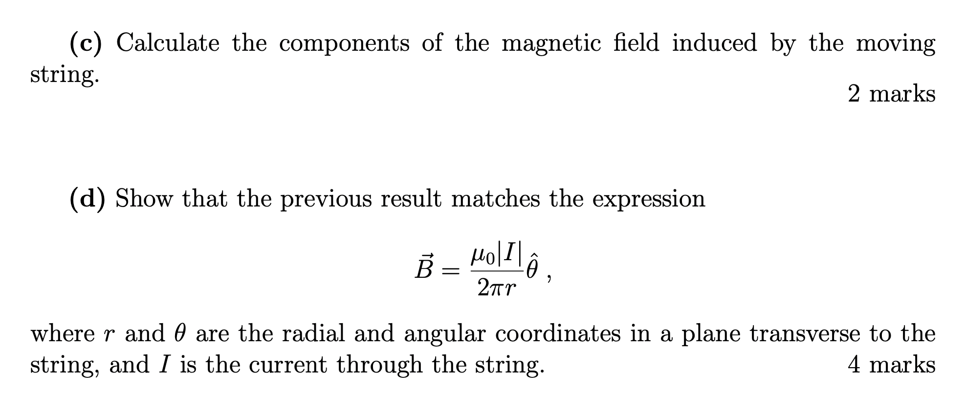 Solved D. The electric potential induced by an infinitely | Chegg.com