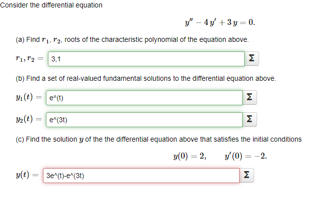 Solved Consider the differential equation y" – 4y +3 y=0. | Chegg.com