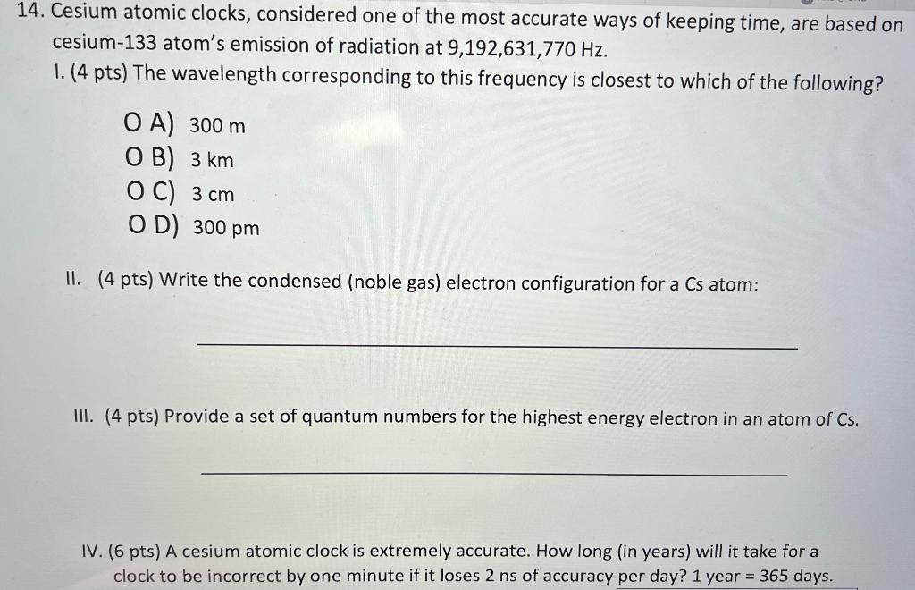 cesium atomic clocks