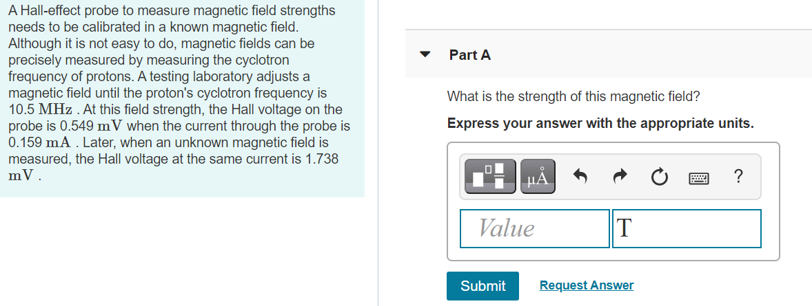 Solved Part A A Hall-effect probe to measure magnetic field | Chegg.com