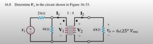Solved 16.8 Determine V, in the circuit shown in Figure | Chegg.com