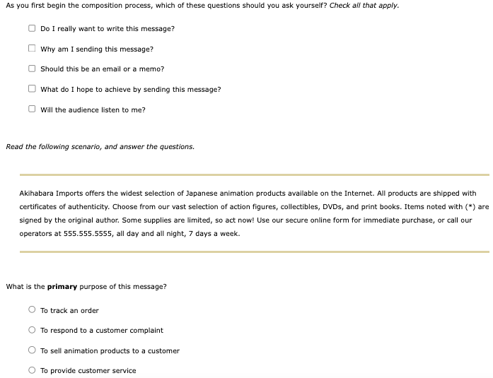 Solved As you first begin the composition process, which of 