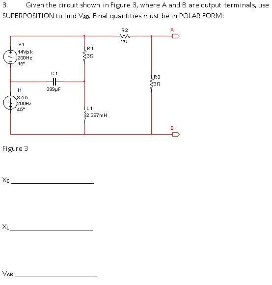Solved 3. Given the circuit shown in Figure 3 , where A and | Chegg.com