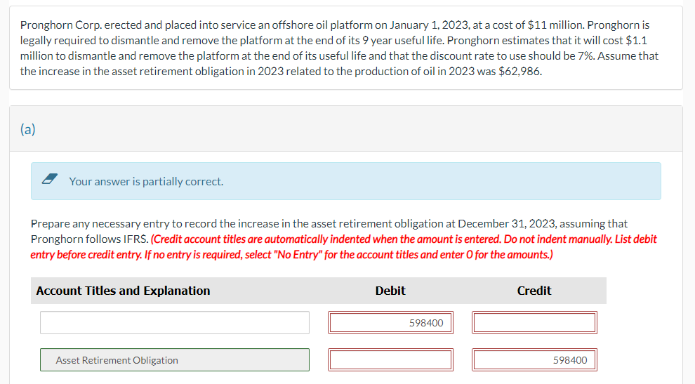 Solved b Journal entry to record the asset retirement