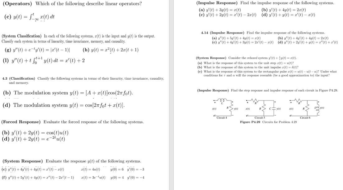 Solved Operators Which Of The Following Describe Linear Chegg Com
