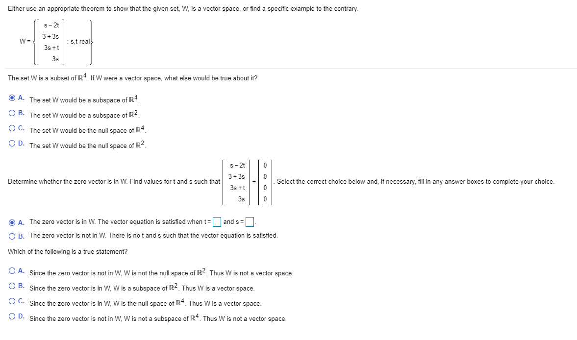 Solved This is a Linear Algebra question. Please see the | Chegg.com